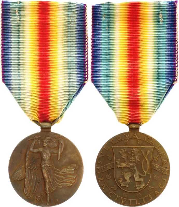 Czechoslovakia WW I Victory Medal 1919 

Barac# 13, Bronze 35 mm.; With origin...