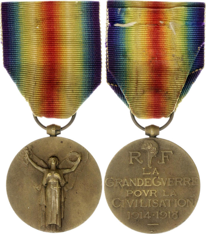 France WW I Victory Medal Type I 1922 

Barac# 417, Bronze 35 mm.; With origin...