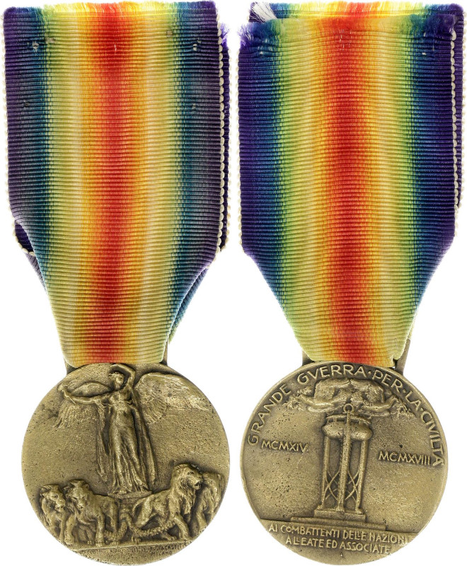Italy Sardinia & Kingdom of Italy WW I Victory Medal 1920 

Barac# 583, Bronze...