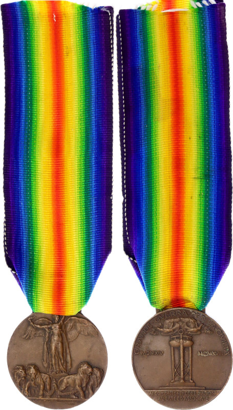 Italy Sardinia & Kingdom of Italy WW I Victory Medal 1920 

Barac# 583, Bronze...