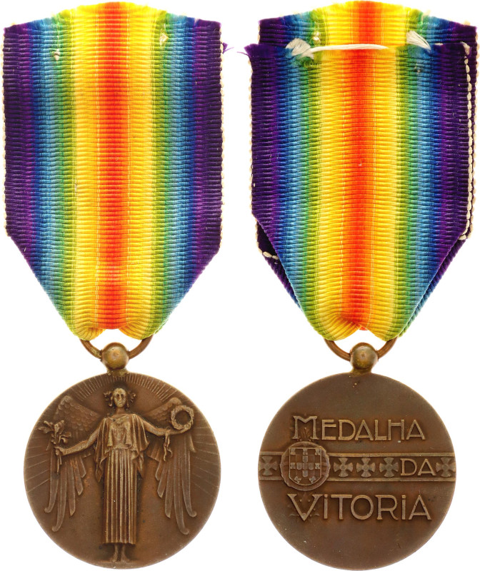 Portugal WW I Victory Medal 1919 

Barac# 319, Bronze 41x35 mm.; With original...