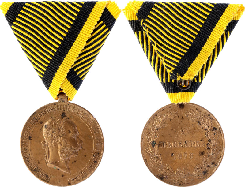 Austria War Medal 1873 

Barac# 283, Bronze 36 mm.; With original ribbon; orig...