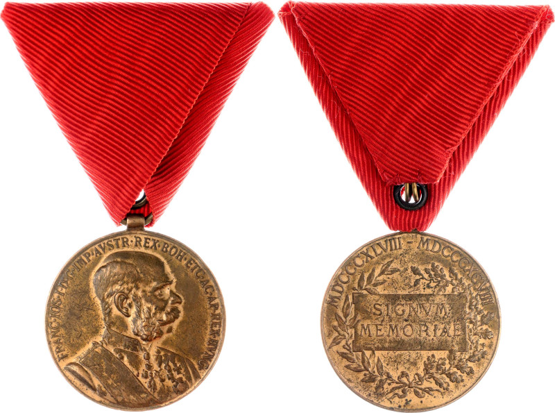 Austria Commemorative Bronze Medal "Signvm Memoriae" 1898 

Barac# 304, Bronze...