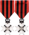 Belgium  Civil Decoration Silver Cross II Class for Administrative Long Service 1867 - 1914