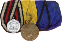 German States Prussia Bar with 2 Medals 1897