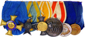 German States Prussia Bar with 6 Medals 1900
