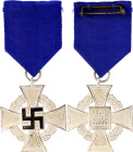 Germany - Third Reich  Faithful Service II Class Silver Cross for 25 Years 1938