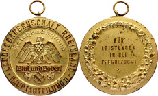 Germany - Third Reich  Reichsnahrstand Landesbauernschaft Rheinland Honorary Badge of Merit for Horse Breeding 1918 - 1935
