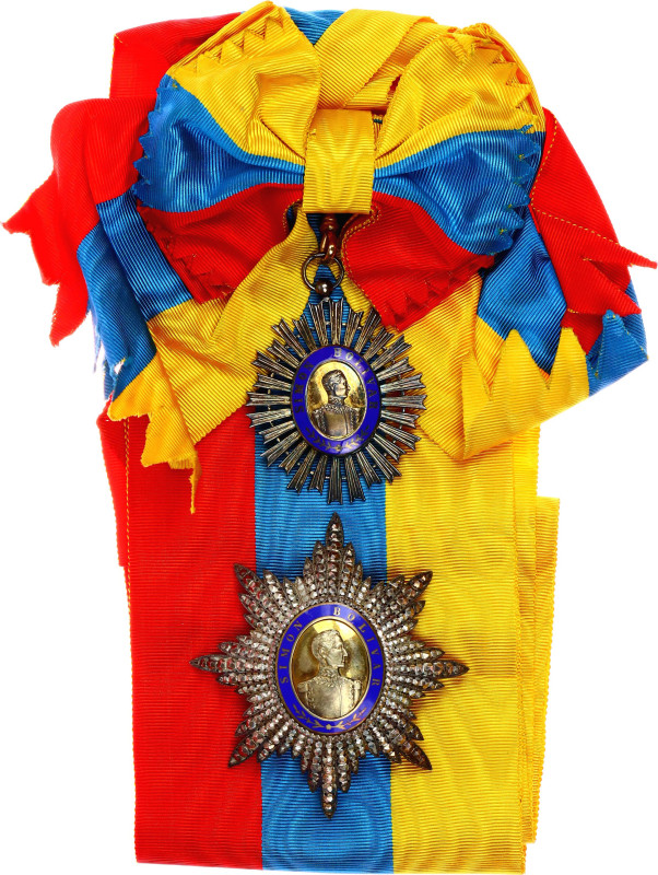 Venezuela Order of the Bust of Bolivar Grand Officer Set II Class 1854 

Barac...