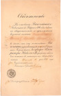 Russia  Original Document for Nicholas II Coronation Silver Medal 1896