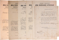 Russia  6 Original Awards Documents for One Sailor 1900 - 1913
