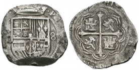 Felipe III (1598-1621). 8 reales. México. (A). (Cal-tipo 47). Ag. 26,13 g. Ensayador y fecha no visibles. MBC. Est...175,00.