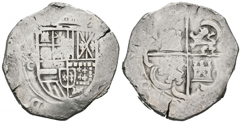 Felipe III (1598-1621). 8 reales. Toledo. C. (Cal-tipo 69). Ag. 26,54 g. Valor, ...