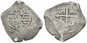 Felipe V (1700-1746). 8 reales. México. (Cal-tipo 142). Ag. 27,76 g. Visible ordinal V del rey. BC+. Est...90,00.