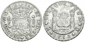 Fernando VI (1746-1759). 8 reales. 1753. México. MF. (Cal-331). Ag. 26,48 g. Oxidaciones. MBC. Est...175,00.