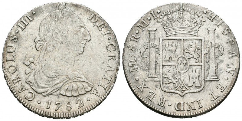Carlos III (1759-1788). 8 reales. 1782. Lima. MI. (Cal-864). Ag. 26,95 g. MBC+. ...