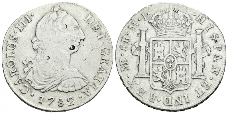 Carlos III (1759-1788). 8 reales. 1782. Lima. MI. (Cal-864). Ag. 26,70 g. Pequeñ...