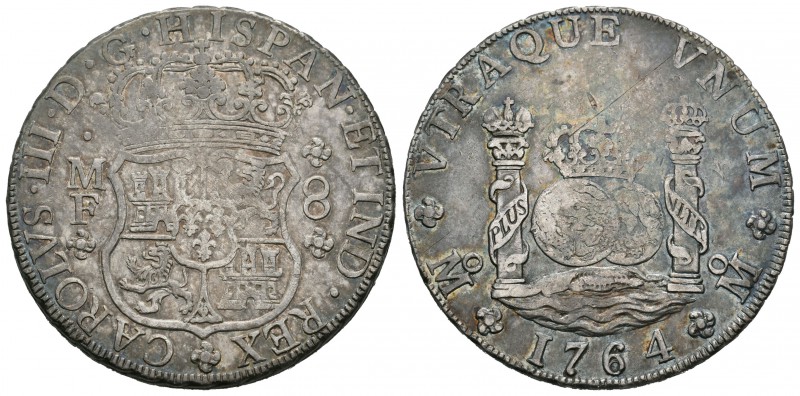 Carlos III (1759-1788). 8 reales. 1764. México. MF. (Cal-899). Ag. 27,02 g. Páti...