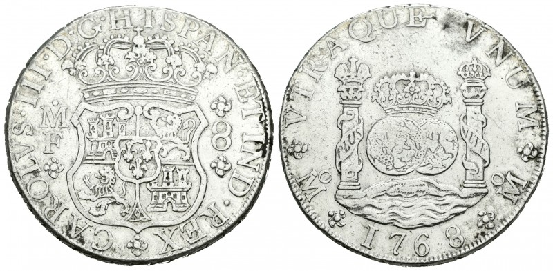 Carlos III (1759-1788). 8 reales. 1768. México. MF. (Cal-908). Ag. 26,69 g. Limp...