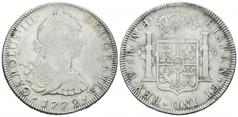 Carlos III (1759-1788). 8 reales. 1772. México. FM. (Cal-916). Ag. 26,50 g. Ceca...