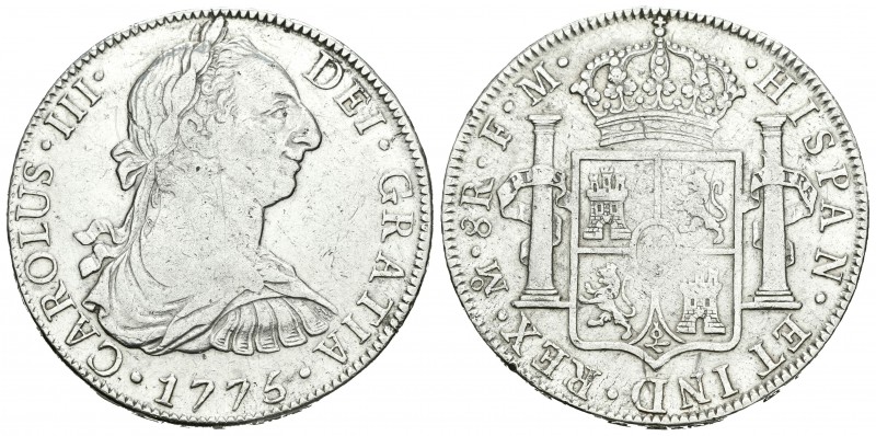 Carlos III (1759-1788). 8 reales. 1775. México. FM. (Cal-920). Ag. 26,87 g. Limp...