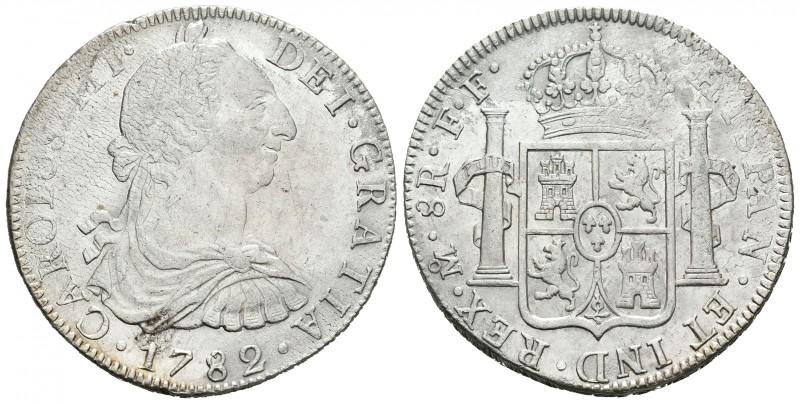 Carlos III (1759-1788). 8 reales. 1782. México. FF. (Cal-932). Ag. 26,83 g. Lige...
