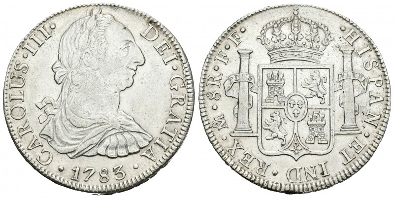 Carlos III (1759-1788). 8 reales. 1783. México. FF. (Cal-933). Ag. 26,94 g. EBC-...