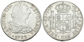 Carlos III (1759-1788). 8 reales. 1783. México. FF. (Cal-933). Ag. 26,94 g. EBC-. Est...200,00.