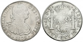 Carlos IV (1788-1808). 8 reales. 1802. México. FT. (Cal-698). Ag. 27,02 g. MBC+. Est...100,00.