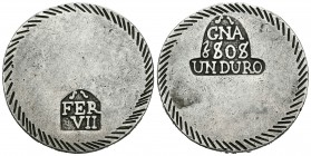 Fernando VII (1808-1833). 8 reales. 1808. Gerona. (Cal-428). Ag. 26,52 g. MBC+. Est...160,00.