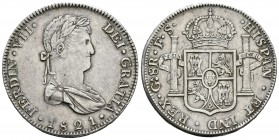 Fernando VII (1808-1833). 8 reales. 1821. Guadalajara. FS. (Cal-445). Ag. 26,73 g. Buen ejemplar. EBC-. Est...150,00.