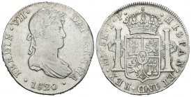 Fernando VII (1808-1833). 8 reales. 1820. Lima. JP. (Cal-488). Ag. 26,70 g. BC/BC+. Est...40,00.