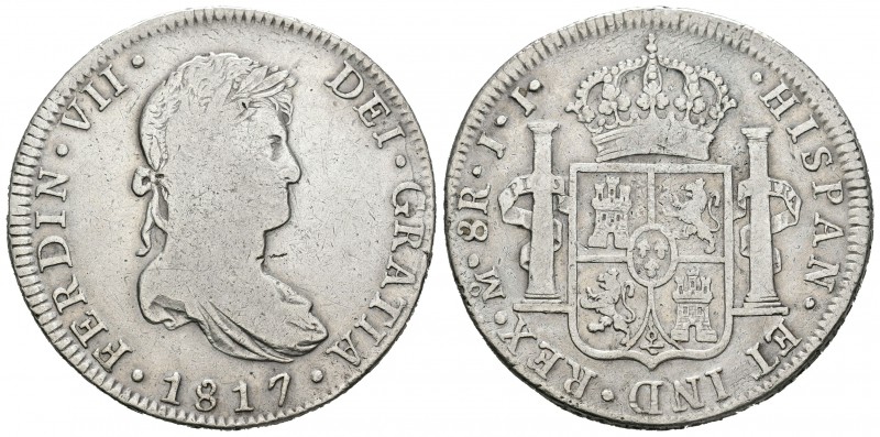 Fernando VII (1808-1833). 8 reales. 1817. México. JJ. (Cal-560). Ag. 26,62 g. BC...