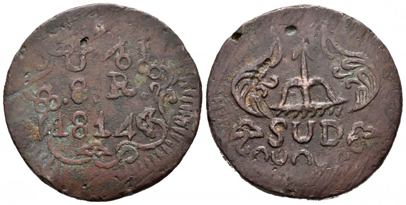 Fernando VII (1808-1833). 8 reales. 1814. Morelos. (Cal-580). Ae. 26,18 g. Escas...
