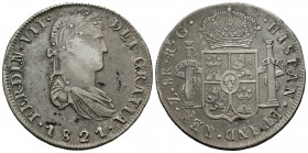 Fernando VII (1808-1833). 8 reales. 1821. Zacatecas. RG. (Cal-697). Ag. 26,63 g. MBC+. Est...75,00.