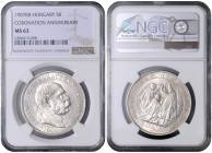 FRANZ JOSEPH I (1848 - 1916)&nbsp;
5 Korona 40th Anniversary of Coronation as Hungarian King, 1907, KB, Früh 2194, KB. Früh 2194&nbsp;

UNC | UNC ,...
