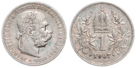 FRANZ JOSEPH I (1848 - 1916)&nbsp;
1 Corona, 1907, 4,92g, Früh 1980, Früh 1980&nbsp;

VF | VF


FRANTIŠEK JOSEF I. (1848 - 1916)&nbsp;
1 Koruna...
