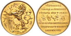 FRANZ JOSEPH I (1848 - 1916)&nbsp;
General Land Centennial Exhibition, 1891, 40,76g, 44 mm, R. Braun, J. Christelbauer, Haus 3700, 44 mm, R. Braun, J...
