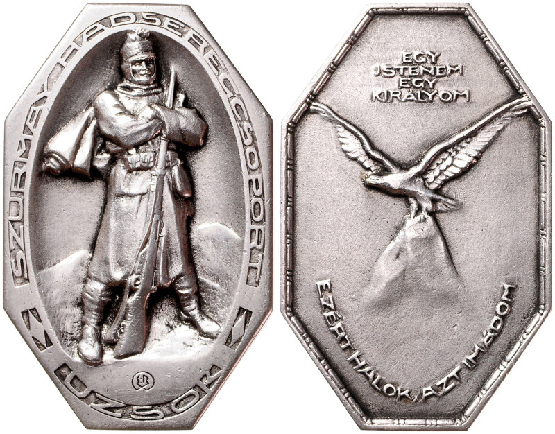 HUNGARY
FRANZ JOSEPH I (1848 - 1916)&nbsp;
Silver plaque with military theme "...