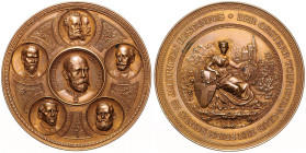 FRANZ JOSEPH I (1848 - 1916)&nbsp;
AE medal 25th Anniversary of the Austrian Tourist Society, 1894, 78,86g, 64 mm, Jauner, Haus 1764, 64 mm, Jauner, ...