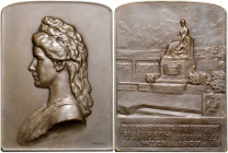 FRANZ JOSEPH I (1848 - 1916)&nbsp;
AE Plaque To Commemorate the Unveiling Ceremony of the Maria Theresa Monument in Vienna, 1907, 87,96g, 49 x 66 mm,...