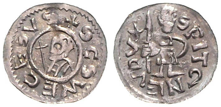 SPYTIHNĚV (1055 - 1061)&nbsp;
1 Denarius, 0,84g, Cach 331, Cach 331&nbsp;

ab...