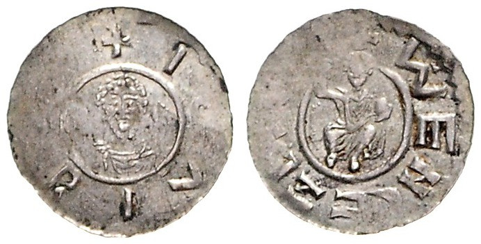 BORIVOJ II (1100 - 1120)&nbsp;
1 Denarius, 0,56g, Cach 413, Cach 413&nbsp;

V...