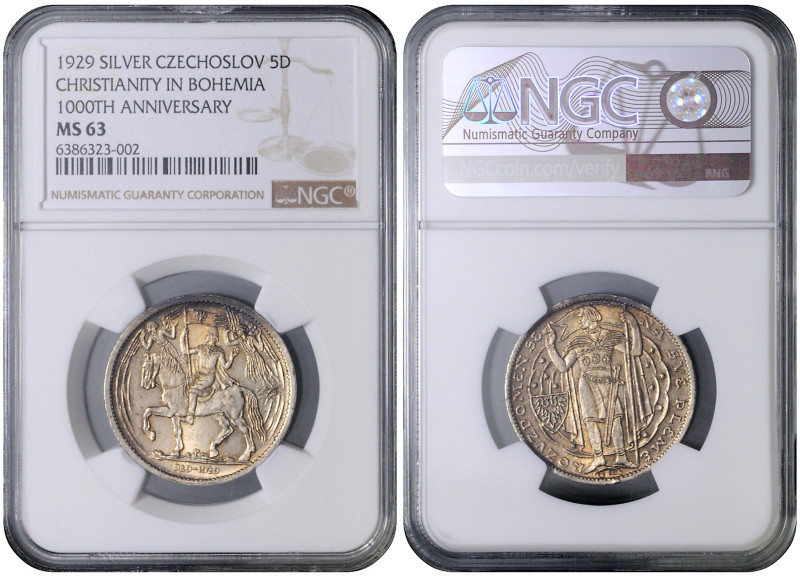 COINS, MEDALS&nbsp;
Silver medal Millennium of St. Wenceslaus, 1929, Kremnica, ...