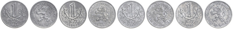 COINS, MEDALS&nbsp;
Lot 4 coins - 1 Koruna 1941. 1942. 1943, 1944, 17,84g&nbsp;...