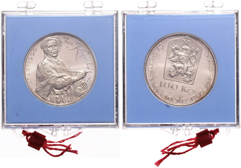 COINS, MEDALS&nbsp;
100 Kcs Jan Kupecký, 1990, MCH CSSRP-072, MCH CSSRP-072&nbs...