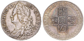 ENGLAND
GEORG II (1727 - 1760)&nbsp;
1/2 Crown, 1746, 15,03g, Spink 3695 A, Spink 3695 A&nbsp;

VF | VF 


JIŘÍ II. (1727 - 1760)&nbsp;
1/2 Cr...
