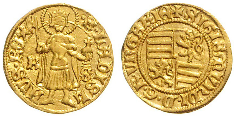 HUNGARY
SIGISMUND (1387 - 1437)&nbsp;
1 Goldgulden, b. l., Kremnice, 3,54g, L ...