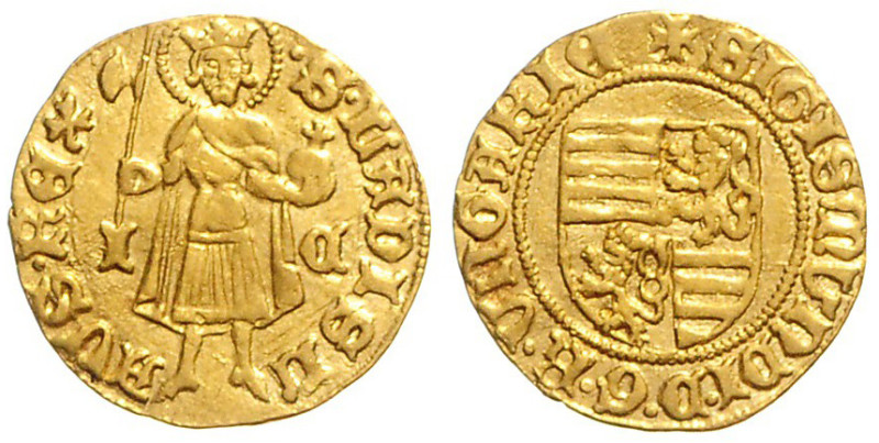HUNGARY
SIGISMUND (1387 - 1437)&nbsp;
1 Goldgulden, b. l., Košice, L 18/46, Ko...