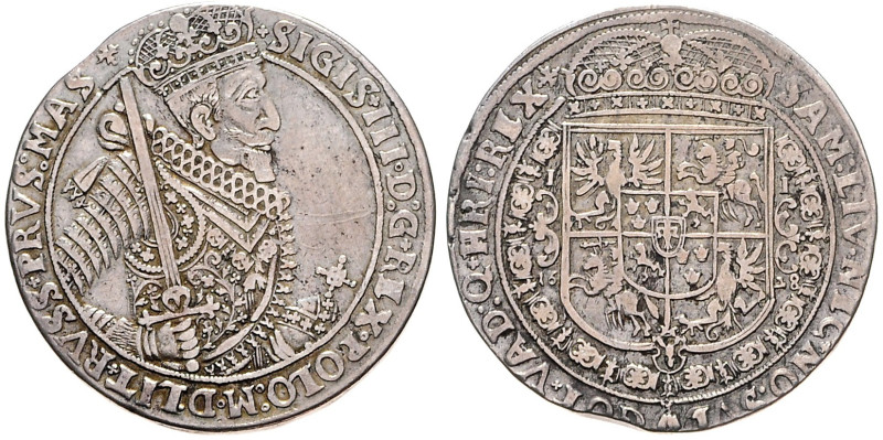 POLAND
SIGISMUND III VASA (1587 - 1632)&nbsp;
1 Thaler, 1628, 28,6g, Dav 4315,...